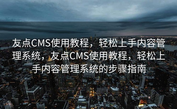 友点CMS使用教程，轻松上手内容管理系统，友点CMS使用教程，轻松上手内容管理系统的步骤指南