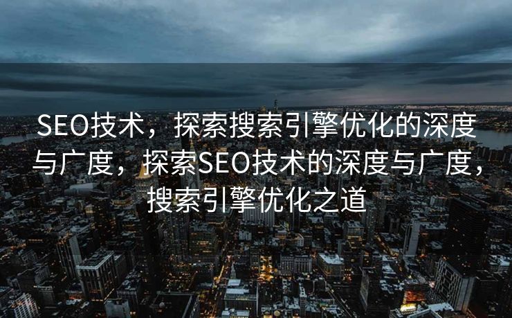 SEO技术，探索搜索引擎优化的深度与广度，探索SEO技术的深度与广度，搜索引擎优化之道