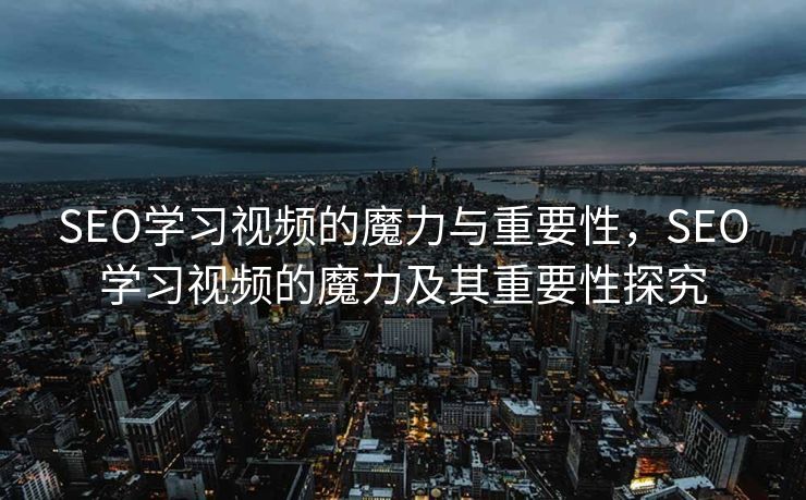 SEO学习视频的魔力与重要性，SEO学习视频的魔力及其重要性探究
