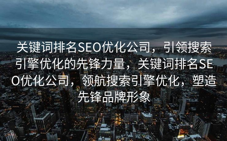 关键词排名SEO优化公司，引领搜索引擎优化的先锋力量，关键词排名SEO优化公司，领航搜索引擎优化，塑造先锋品牌形象