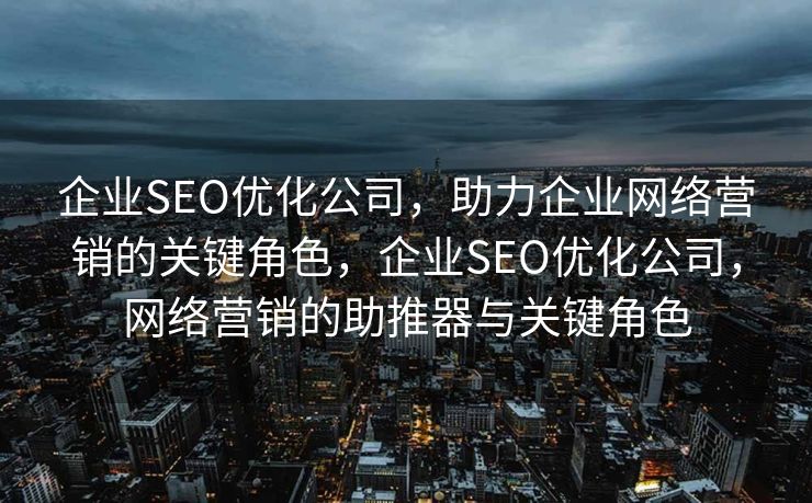 企业SEO优化公司，助力企业网络营销的关键角色，企业SEO优化公司，网络营销的助推器与关键角色