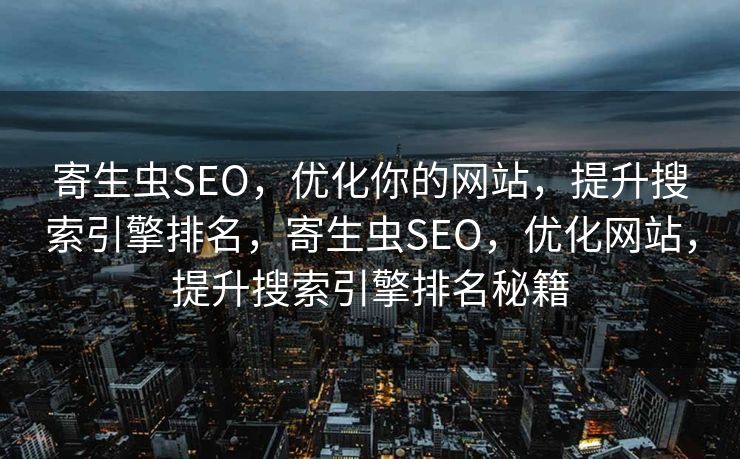寄生虫SEO，优化你的网站，提升搜索引擎排名，寄生虫SEO，优化网站，提升搜索引擎排名秘籍