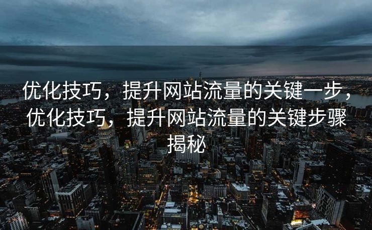 优化技巧，提升网站流量的关键一步，优化技巧，提升网站流量的关键步骤揭秘