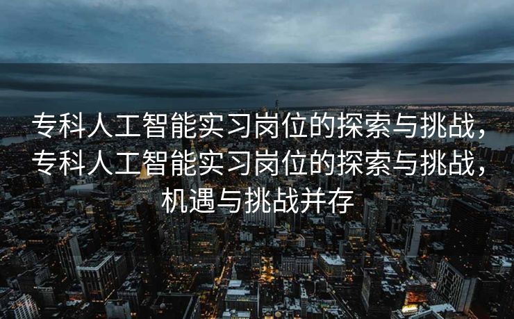 专科人工智能实习岗位的探索与挑战，专科人工智能实习岗位的探索与挑战，机遇与挑战并存