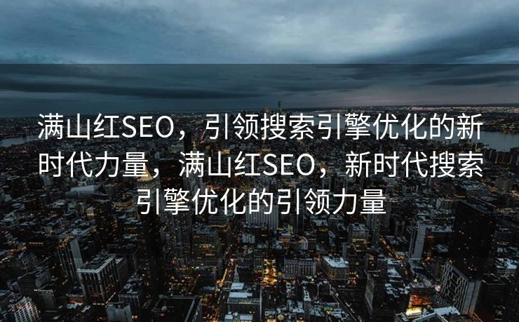 满山红SEO，引领搜索引擎优化的新时代力量，满山红SEO，新时代搜索引擎优化的引领力量