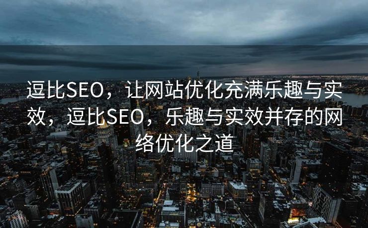 逗比SEO，让网站优化充满乐趣与实效，逗比SEO，乐趣与实效并存的网络优化之道