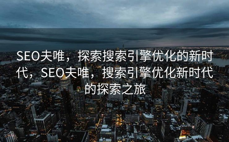 SEO夫唯，探索搜索引擎优化的新时代，SEO夫唯，搜索引擎优化新时代的探索之旅