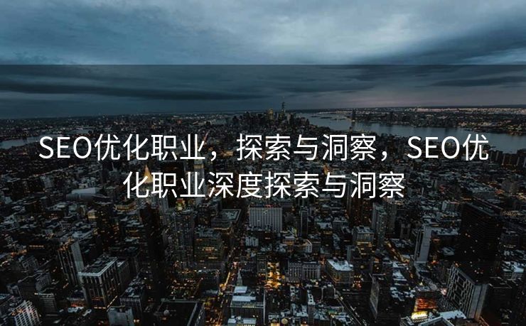 SEO优化职业，探索与洞察，SEO优化职业深度探索与洞察